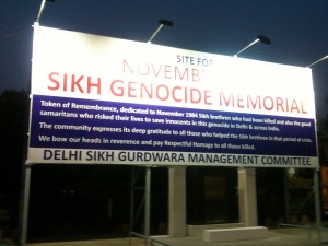 Site for November 1984 Sikh Genocide Memorial