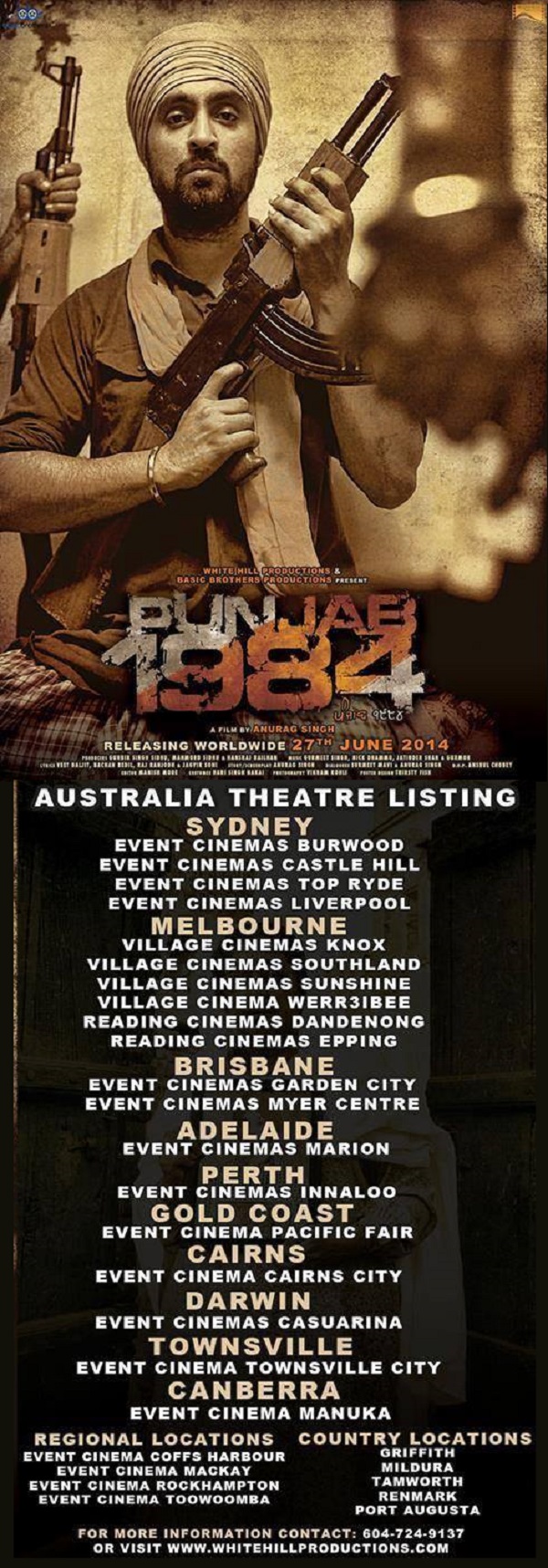 Punjab 1984 Movie  Cinema listings in Australia