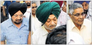 Former DIG S.P.S. Basra, DSP Jaspal Singh and Police chowki in-charge Sita Ram after conviction. [May 09, 2014]