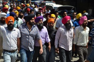Sikhs protest against Ban on Sadda Haq Punjabi Movie on April 05 at Jalandhar