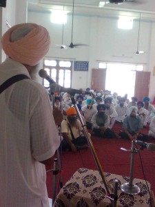 Bhai Harpal Singh Cheema Sharing his views with Sikh Sangat at Village Dallewal