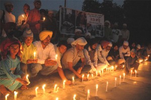 Candle Light Vigil held in the memory of Vicitms of November 1984 Sikh Carnage