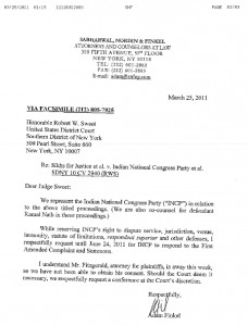 Copy of reply filed in US court by Attorney of the Congress (I)