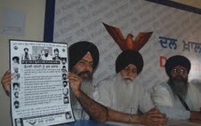 Dal Khalsa Leaders while issuing a Poster