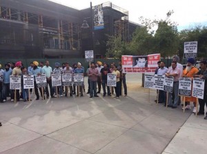 California Punjabis holding protest against Gippy Grewal's show