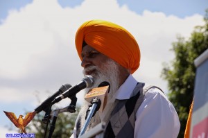 Harcharanjit Singh Dhami Dal Khalsa President speaking in Hyde Park
