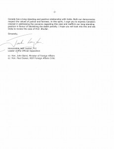 Canadian MP's Letter (Page 2/2)