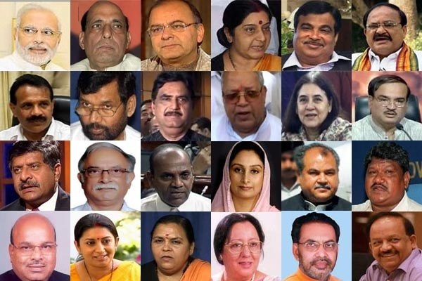 Narendra Modi and other Cabinet Ministers