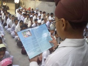 Kids read out pledge for nature preservation in various schools in Punjab.