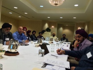 Sikhs deliberating at the NSC launch meeting in Washington, DC