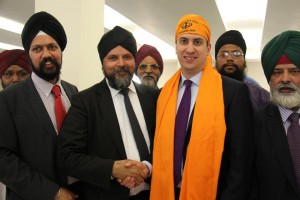 Tanmanjeet Singh Dhesi and others with MP Ed Miliband